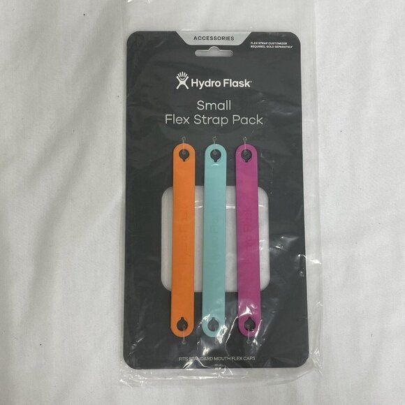 HYDRO FLASK Small FLEX STRAP PACK 3 REVERSABLE STRAPS Pink Blue Orange - Picture 2 of 6